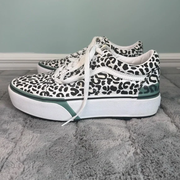 VANS Old Skool Stacked UV Ink Leopard Print Mens 7.5 Womens 9 Platform Chunky - Picture 3 of 9